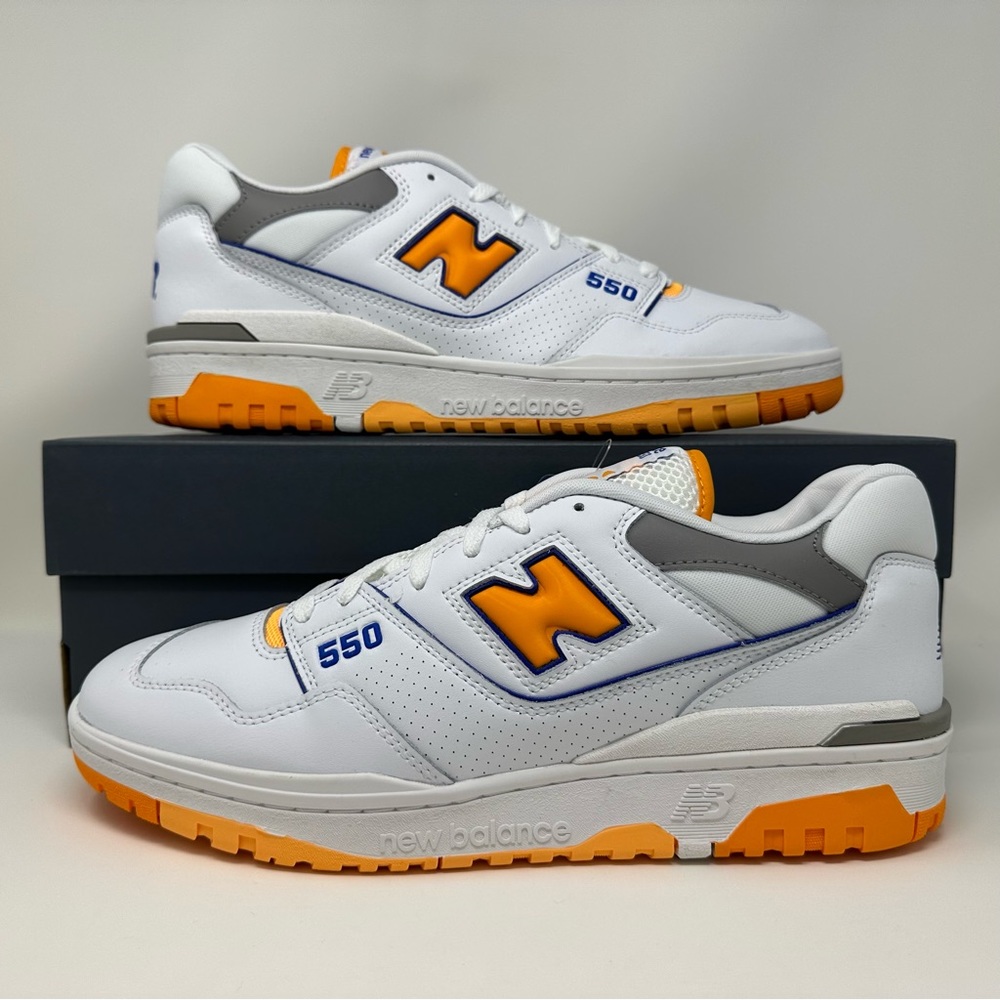 NB New Balance 550 Lakers Pack Vibrant Orange Purple 2022 Men's Size 13 BB550WTO